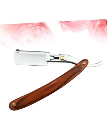 Angoily Manual Razor for Men - Portable Straight Blade Shaving Apparatus | Safe Old-Fashioned Metal & Wooden Design | International Shipping Available - Buy Online on GoSupps.com