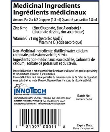 INNOTECH Nutrition Liquid Ionic Zinc - 60 ml | Boost Immunity & Health - Buy Online on GoSupps.com