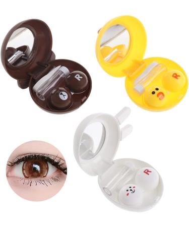 AKOAK Cute Animal Contact Lens Case - Rabbit Bear & Duck Travel Kit with Mirror | Easy Carry & Stylish Storage - Buy Online on GoSupps.com