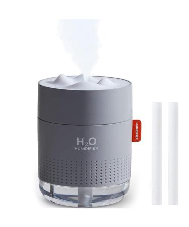 Humidifier Cool Mist Humidifier Air Humidifier for Bedroom Portable Personal Desktop USB Humidifiers with Soft Night Light 2 Mist Modes and Auto Shut-Off Super Quite for Car Office Home 500ML Grey