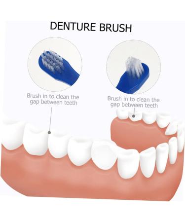 Ultechnov Double-Headed False Toothbrush for Prosthesis Cleaning | Hard Bristles Retainer Brush | 1 Pack Color-Sorted - Buy Online on GoSupps.com