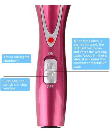 Professional Hair Curler Brush - Ceramic Hot Air Styling Iron for Soft Curls & Volume | Lightweight Negative Ion Paddle Brush - Buy Online on GoSupps.com