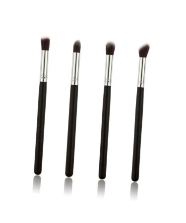 VINTORKY 4pcs Set Eye Make-up Brush Kit Makeup Caboodle Makeup Brush Lip Scrubber Brush Lip Scruber Black