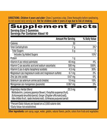 Airborne Kids Immune Support Gummies - 500mg Vitamin C, 21 Count (Pack of 2) - Assorted Fruit Flavor - Buy Online on GoSupps.com