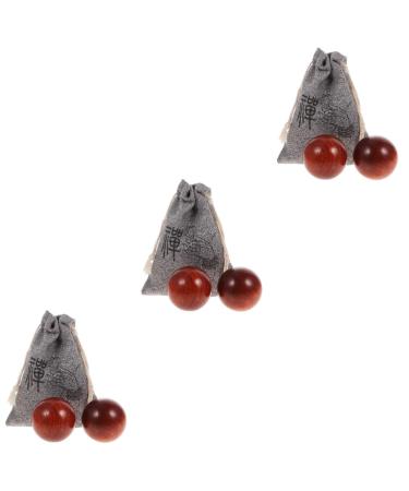 Fomiyes 3 sentences handball Small wooden beads handball hand massage hand exercise balls large wooden bead wooden ball practice training ball Gently rolling balls mahogany massage