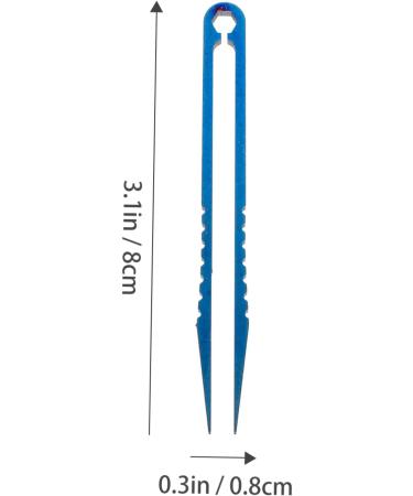 Housoutil Titanium Alloy Curved Tweezers - Precision Aquarium Tools Portable Mini Pliers for Hotfix & Travel 8x0.8x0.4cm (Blue) - Buy Online on GoSupps.com