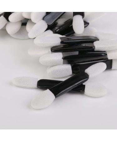 50pcs Disposable Double Ended Sponge Eye Shadow Applicators Dual Sided Eyeshadow Brush Sponge Tipped Oval Makeup Applicator Black Handle Eye shadow stick - Buy Online on GoSupps.com