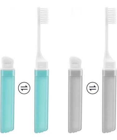 WLLHYF 5 PCS Mini Folding Travel Toothbrush Kit with Case - Portable Soft Bristles for Adult Kid Camping - Buy Online on GoSupps.com