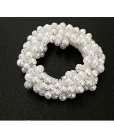Muior 3Pcs Champagne Pearl Elastic Hair Ties for Women and Girls - Chic and Elegant Ponytail Holders - Buy Online on GoSupps.com
