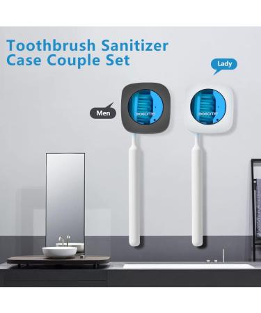 OOCOME Portable Deep UV Toothbrush Sanitizer Case Toothbrush Sanitizer Holder Organizer Case Toothbrush Cleaner Holder with Sticker free Punching for Travel and Family Use (2 Packs) - Buy Online on GoSupps.com