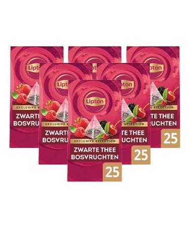 Lipton Exclusive Selection - Bosvruchten 25 theezakjes - Doos 6 stuks