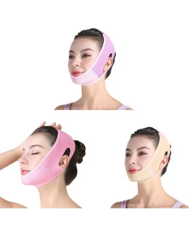 Double Chin Reducer V Line Facial Mask & Face Lifting Tape - Soft Chin Strap for Women | Restore Skin Elasticity & Lift Your Face - Purple - Buy Online on GoSupps.com