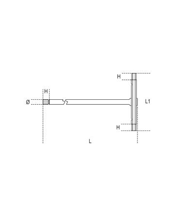 Buy Beta 951K 8 T-Handle Wrench - Chrome-Plated Hexagon Profile | International Shipping Available - Buy Online on GoSupps.com