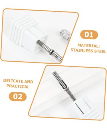 minkissy nail metal bits nail drill bits manicure supplies nail sanding drill bits cuticle drill bits for nails nail grinding bits nail bits Stainless steel Manicure tools portable - Buy Online on GoSupps.com