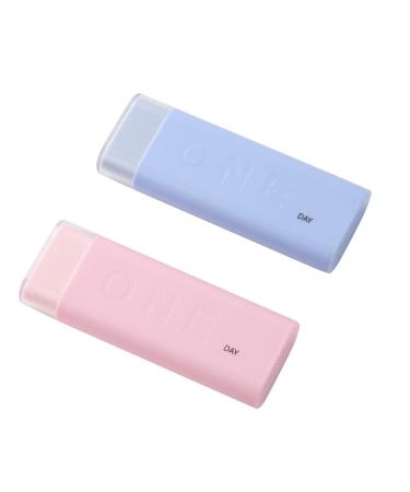 Tablet box Pill dose Pill dose Small for on the go pill box for vitamins medication pills good tightness maintaining medical properties.(Blue+powder)