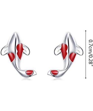 Feyley Minimalist Earrings for Women | Trendy Color Matching Pins | Fashionable Fish Stud Earrings | Perfect Couple Jewelry Gifts - Buy Online on GoSupps.com