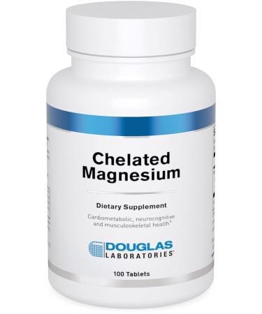 Douglas Laboratories Chelated Magnesium | Supports Energy Metabolism Heart Skeletal Muscles and Nervous System | 100 Tablets