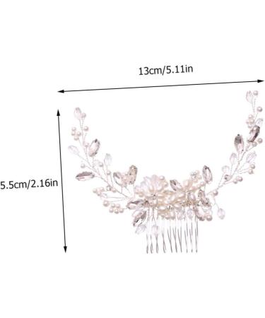 DOITOOL Pearl Comb Hairpin Comb Pearl Hair Pin Bridal Side Hair Comb Decorative Hair Combs Crystal Headpiece Rhinestone Bobby Pins Bride Hair Comb White Wedding Hair Accessories - Buy Online on GoSupps.com