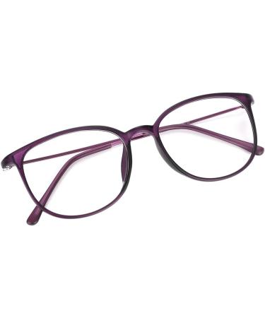 Shop Retro Unisex Nerd Glasses - Slim Stylish Clear Lens Frames for Students & Professionals | Fashionable Round Decorative Reading Glasses with Case - Buy Online on GoSupps.com