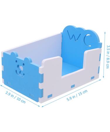 Levemolo 1pc Hamster Toilet Little Critters Hamster Bathroom Square Urinal Potty Pet Bathroom Litter Blue PVC 15x10cm Blue - Buy Online on GoSupps.com