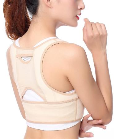 Posture Corrector Belt for Hunchback - Invisible Back Support Clothing for Adults | Large Beige - Buy Online on GoSupps.com