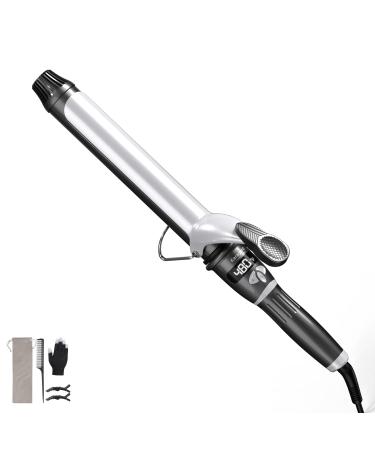 Hot Tools Curling Iron with 1 1/2 Inch Ceramic Barrel LCD Display 22 Heat Settings Dual Voltage Auto-Off 1.5 Inch