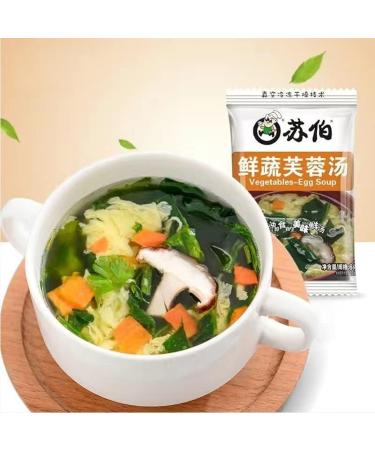 Instant Vegetable Soup Wild Greens Seaweed Cabbage Spinach Fresh Vegetables Tomatoes Soup 6g/Bag Variety Flavor Chinese Food Healthy and Nutritious Ready-to-Eat Breakfast (Mixed Flavors 20bags) Mixed flavors 20bags - Buy Online on GoSupps.com