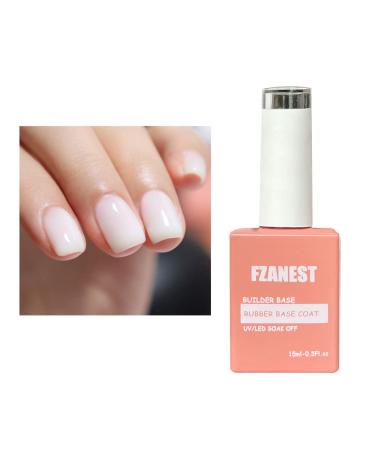 FZANEST Builder Base Gel in a Bottle Milky White Color Rubber Base Gel For Nails Nail Strengthen Extension Gel Elastic Rubber Base Coat UV LED Gel Nail Polish - Buy Online on GoSupps.com