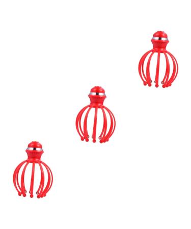 GLEAVI 3 Pcs Head Massager Hand Massager Head Massage Claw Scalp Massager Plastic Tool Electric