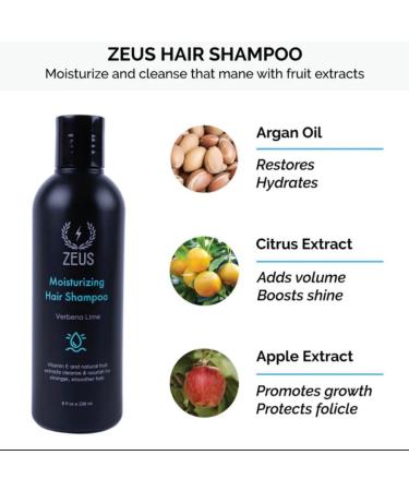 ZEUS Hair Wash & Style Set | Moisturizing Shampoo Hydrating Conditioner Hair Comb & Firm Hold Pomade for Men - International Shipping Available - Buy Online on GoSupps.com