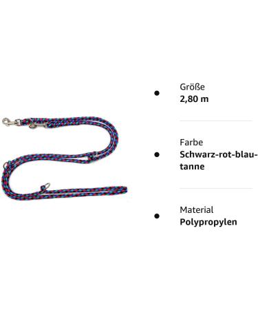 Dogeline Double-Leash Exercise Line for Medium Dogs (up to 45 kg) - 2.80m 39 Colors Durable & Stable Design - Buy Online on GoSupps.com