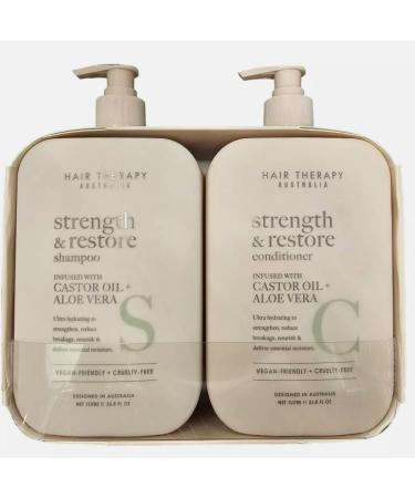 Strength & Restore Shampoo & Conditioner Set Castor Oil & Aloe Vera