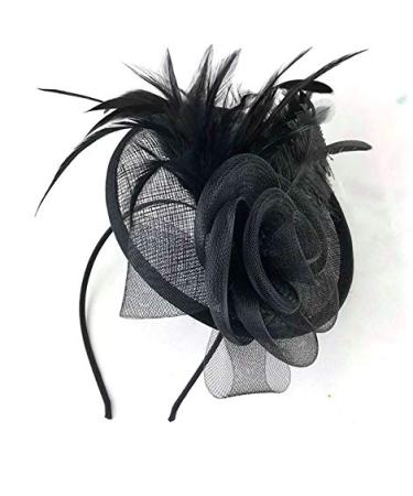 Large Black Headband Hat Fascinator Ladies Day Races Ascot