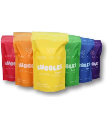 Soap So Co. Bubble Bath Powder Azure - Sandalwood Patchouli and Grapefruit Scent | Long-lasting Bubbles | Vegan | Paraben free | Phthalate free | Cruelty free | Made in Canada | 298g - Buy Online on GoSupps.com