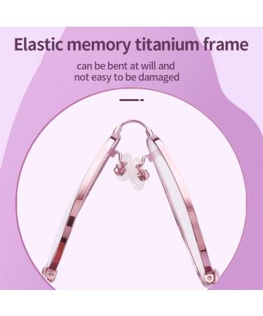 Lanlang Women's Reading Glasses - Flex Memory Titanium Blue Light Filter Cute Round Design 0-4 Diopters High Transparency - MT-003-W Purple 1.5 Diopters - Buy Online on GoSupps.com