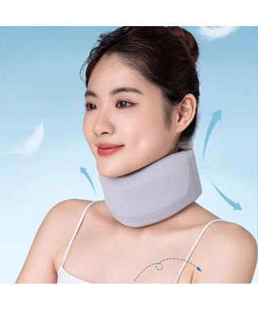 irene inevent Silk Neck Brace For Lightweight Comfort And Support Anti Bowing And Forward Leaning Protective Cover Cotton Fit Neck grey L Grey Large - Buy Online on GoSupps.com