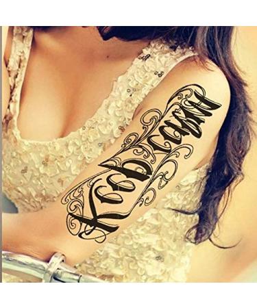 ELANE 19 Sheets Temporary Tattoo Stickers Set - 18 Body Art Fake Tattoos + 1 Calm Down Hand Neck Wrist Fashion Waterproof Removable Body Sticker - Black - Buy Online on GoSupps.com