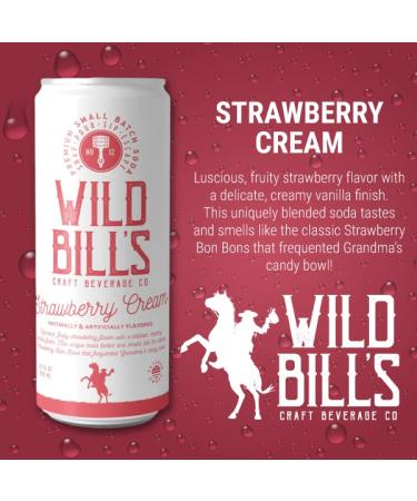 Wild Bill's Craft Soda Variety Pack - Vanilla Strawberry Orange Cream & Root Beer | Caffeine Free Pure Cane Sugar Gluten Free - 12 Pack Creamy Classics - Buy Online on GoSupps.com