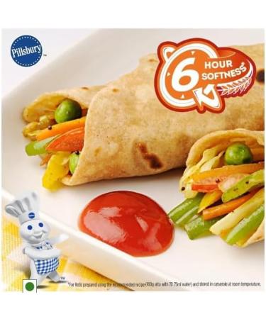 Pillsbury Chakki Atta 10 Kg | 100% Whole Wheat | Full of Fibre | Make Rotis & Chappatis | Traditional Indian Flour | Nutritious | Vegetarian | 10 KG Bag - Buy Online on GoSupps.com