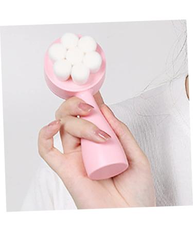 OHPHCALL Double Sided Facial Cleansing Brush Face Wash Facial Scrubber Silicone Face Scrubber for Women Facial Cleansing Tool Face Massage Brush Manual 3d Exfoliating Brush Pink Fiber Wool - Buy Online on GoSupps.com