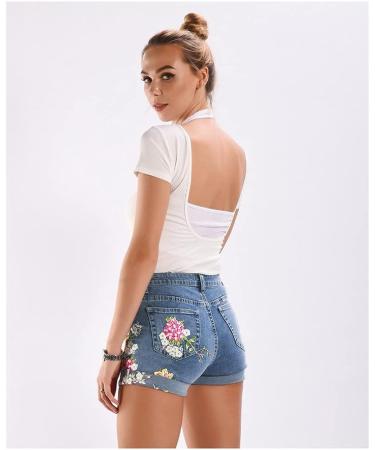COMLIFE Women's Irregular Denim Shorts with Tassels | Mid Waisted | Blue-sl095 - Buy Online on GoSupps.com