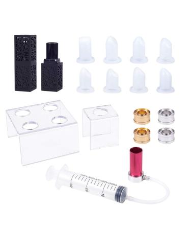 Pandahall 22 pcs.DIY lipstick form tool set-8-pc.Lipstick cosmetics silicone shape with bracket lipstick wiper ring - Buy Online on GoSupps.com