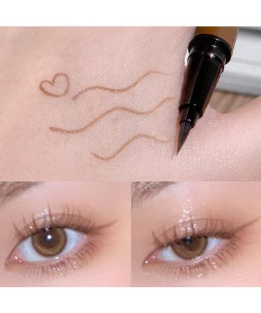 6 Colors Waterproof Liquid Eyeliner - Durable Makeup Pencil for Christmas & New Year (Light Brown) - Buy Online on GoSupps.com