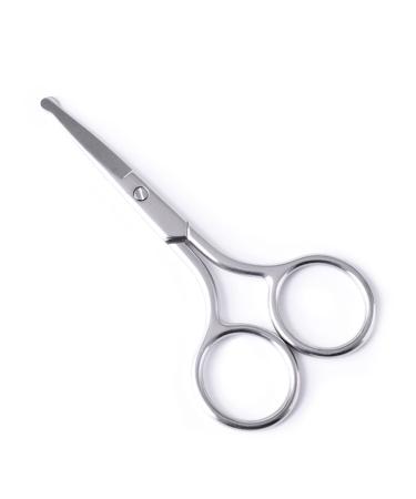 Olakin 9cm Nose Hair Scissors Multipurpose Nose and Ear Rounded Tip Scissors for Trimming Nasal Hair Also for Grooming Eyebrows Ear Hair and Beards