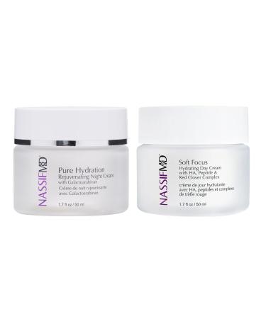 NASSIF MD Pure Hydration Rejuvenating Night Cream and Soft Focus Hydrating Day Cream Bundle