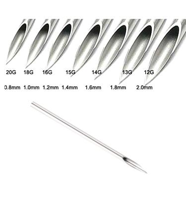 100 Pcs 13G Stainless Steel Body Piercing Needles - Sterile Disposable Piercing Needles for Ear, Nose, Navel, Nipple, Lip - Professional Grade - Buy Online on GoSupps.com