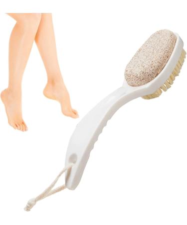 Hobngmuc Pumice Stone and Brush 2 in 1 Multifunctional Foot Care Tools - Gentle Foot Care Tools Anti-Slip Foot Scrubber Anti-Slip Pumice Stone for Feet Men and Women White - Buy Online on GoSupps.com