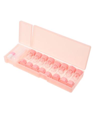 Plafope 8st colored contact lenses travel case for contact lenses Accessories for contact lenses container for contact lens lens care holder eye contact case travel kit portable care box pp travel 21x7x2.5cm pink