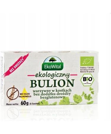  EKOWITAL Organic Vegetable Stock Cubes (yeast-free palm oil-free gluten-free) 60g - Buy Online on GoSupps.com