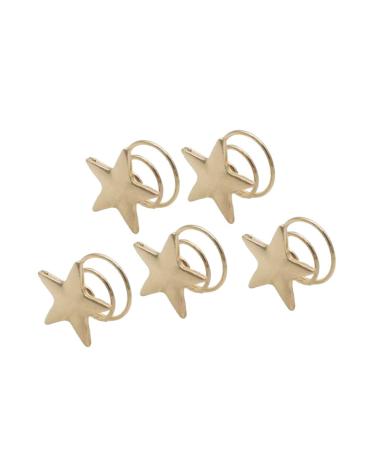 Solustre 10pcs bride wedding hair star hair spiral clips hair needles decorative hair accessories vintage simple hair accessories for women girls women make up decoration 1 piece (1 Pack) golden